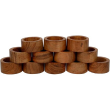 Handmade Wood Napkin Ring Set of 12 for Dining, Anniversary, Birthday, Christmas Napkin Ring for Home or Kitchen Décor
