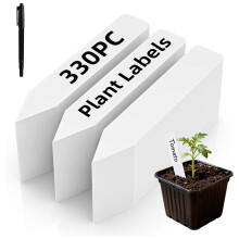 330 Stuks 10 cm Waterdichte Plastic Plantenlabels met Markeerstift, Herbruikbare Tuinlabels voor Zaailingen, Groenten en Bloemen