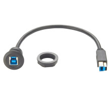 New USB-B 3.0 Round Panel Mount Cable High-Speed USB 3.0 Type-B Flush Mount Cable for Printer & Scanner