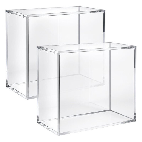 2Pack Acrylic Display Case Trading Card Storage Box Stackable Protector Dust-Proof Collector Storage Protector