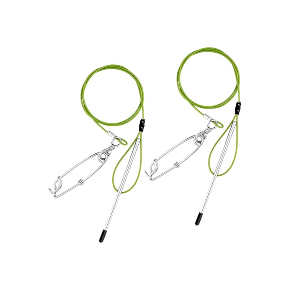 2 Pcs Heavy Duty Fish Stringer With Clip Cable Fish Holder Spearfishing Stringer For Scuba Diving 6032129663389