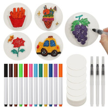 1 Set di 45 Pezzi di Pittura con Texture In Schiuma, Tuta Magica In Spugna con Texture In Schiuma 3D, per Giocattoli DIY per Bambini