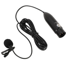 Microfone de Lapela Profissional Portátil 48V XLR de 3 Pinos, Microfone de Lapela de Metal para Gravação de Áudio e Vídeo