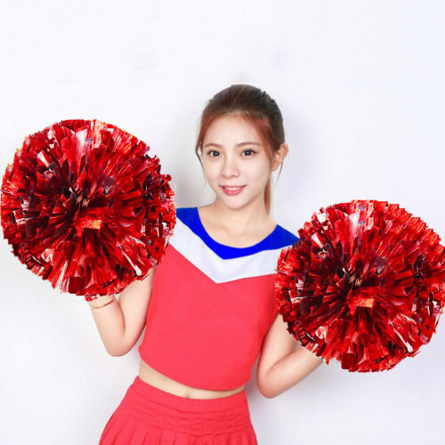 4Pièces Accessoires Rouge Pour Cheerleading Pom Poms Réutilisables 1