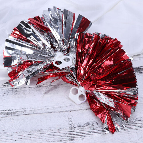 4Pièces Accessoires Rouge Pour Cheerleading Pom Poms Réutilisables 2