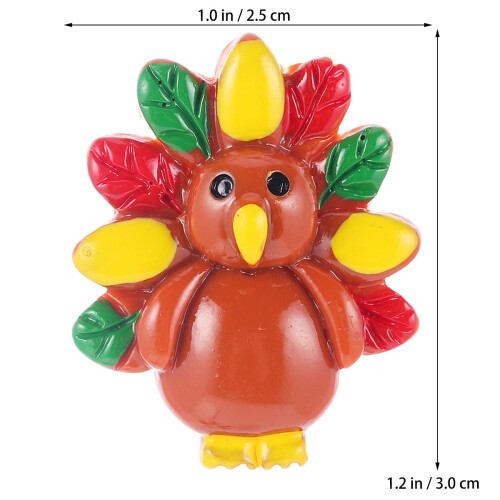 15Pièces Accessoires Résine Thanksgiving Multicolores Décor DIY 1