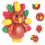 15Pièces Accessoires Résine Thanksgiving Multicolores Décor DIY 3