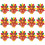 15Pièces Accessoires Résine Thanksgiving Multicolores Décor DIY 4