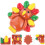 15Pièces Accessoires Résine Thanksgiving Multicolores Décor DIY 8