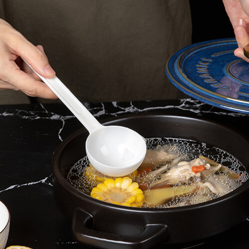 4Pcs Kitchen Cookware Oil Filtration Spoon PP Material Multi-Color Set 2
