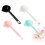 4Pcs Kitchen Cookware Oil Filtration Spoon PP Material Multi-Color Set 4