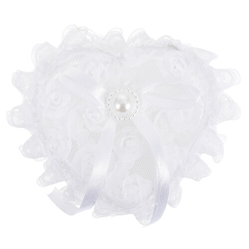 Heart-Shape Ring Pillow Wedding Bearer Valentines Gift 1
