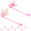 10St PVC Rietdeksels Roze Herbruikbare Rietjesdop 3