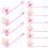 10St PVC Rietdeksels Roze Herbruikbare Rietjesdop 6
