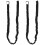 2Pièces Sangle Paddle Kayak Élastique Noire Accessoire Antichute 2