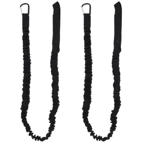 2Pièces Sangle Paddle Kayak Élastique Noire Accessoire Antichute 1