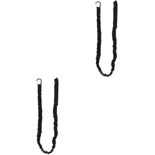 2Pièces Sangle Paddle Kayak Élastique Noire Accessoire Antichute 2