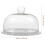 1Set Covered Glass Cake Stand with White Ceramic Base Dessert Display 3