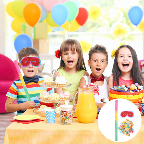 Conjunto De Pau De Pinata De Aniversário, Óculos E Confete 2