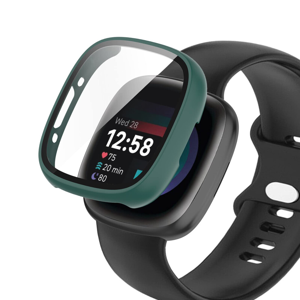 Tpu Case With Screen Protector, Anticollision And Antifog For Fitbit Versa 4/Sense 2 Green 9092120970685