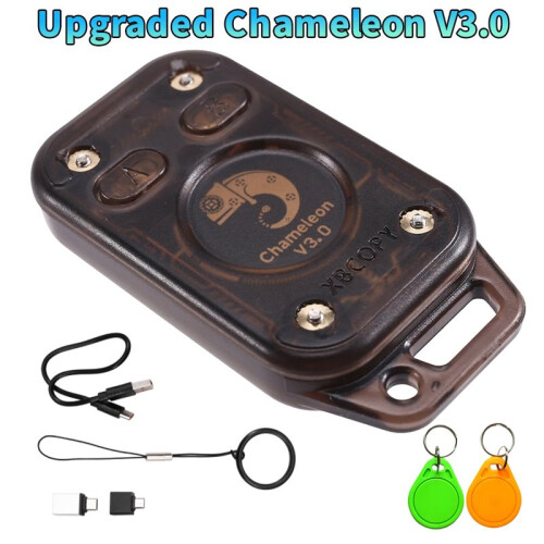 Chameleon V3.0 RFID  Chip Reader  Card Emulator ID IC 125K 13.56M Tag Copyer NFC Reader Writer+2XUID Keychain 2