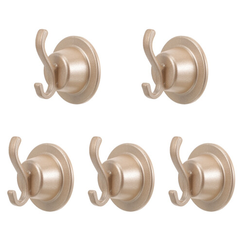 5Pcs ABS Drywall Hole Covers Golden Plastic Wall Covers with Hook 2