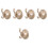 5Pcs ABS Drywall Hole Covers Golden Plastic Wall Covers with Hook 5