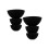 2Pcs Black Silicone Earplugs Noise Cancelling Soft Ear Tips for Sleep 9
