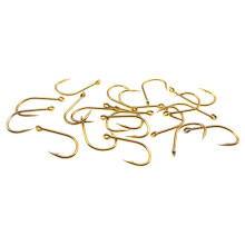 (Gold) 50PCS Fishing Hooks Kit for Catfish, Squid, Carp
