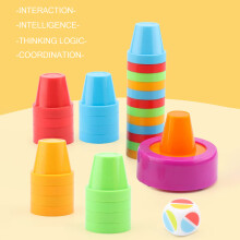 Colorful Cups Stackable Kids Toys Creative Intelligence Logic Training Competitive Games for Kids Boys Girls Educational