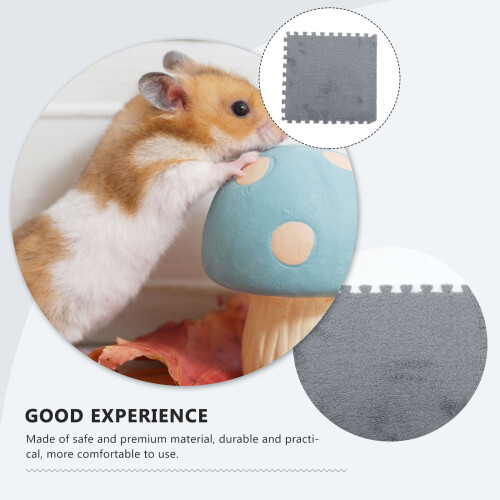 4Pcs Durable Grey Eva Pet Bed Mat Comfortable Hamster Cage Liner 1