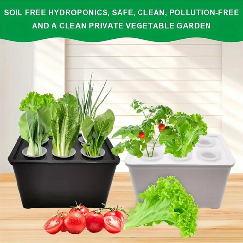 4Pcs Nursery Pots Hydroponic System Growing Box Universal Planting Container for Propagation Plants Vegetable Box Black 2