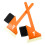2Pcs Orange ABS Ice Scraper with Nylon Brush Car Snow Removal Tool 3