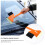 2Pcs Orange ABS Ice Scraper with Nylon Brush Car Snow Removal Tool 9