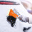 2Pcs Orange ABS Ice Scraper with Nylon Brush Car Snow Removal Tool 10