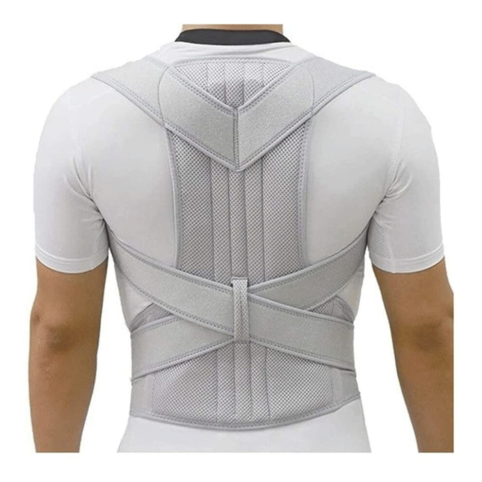 Adjustable Posture Corrector and Back Support Brace for Men and Women with Breathable Lumbar and Shoulder Support