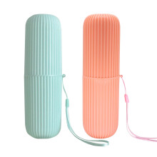 2Pcs Travel Toothbrush Holder and Portable Toothbrush Case Green and Orange for School and Trips