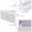 1Pc Rotating Desktop Makeup Mirror with Storage Drawer White for Home 8