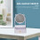 1Pc Rotating Desktop Makeup Mirror with Storage Drawer White for Home 9