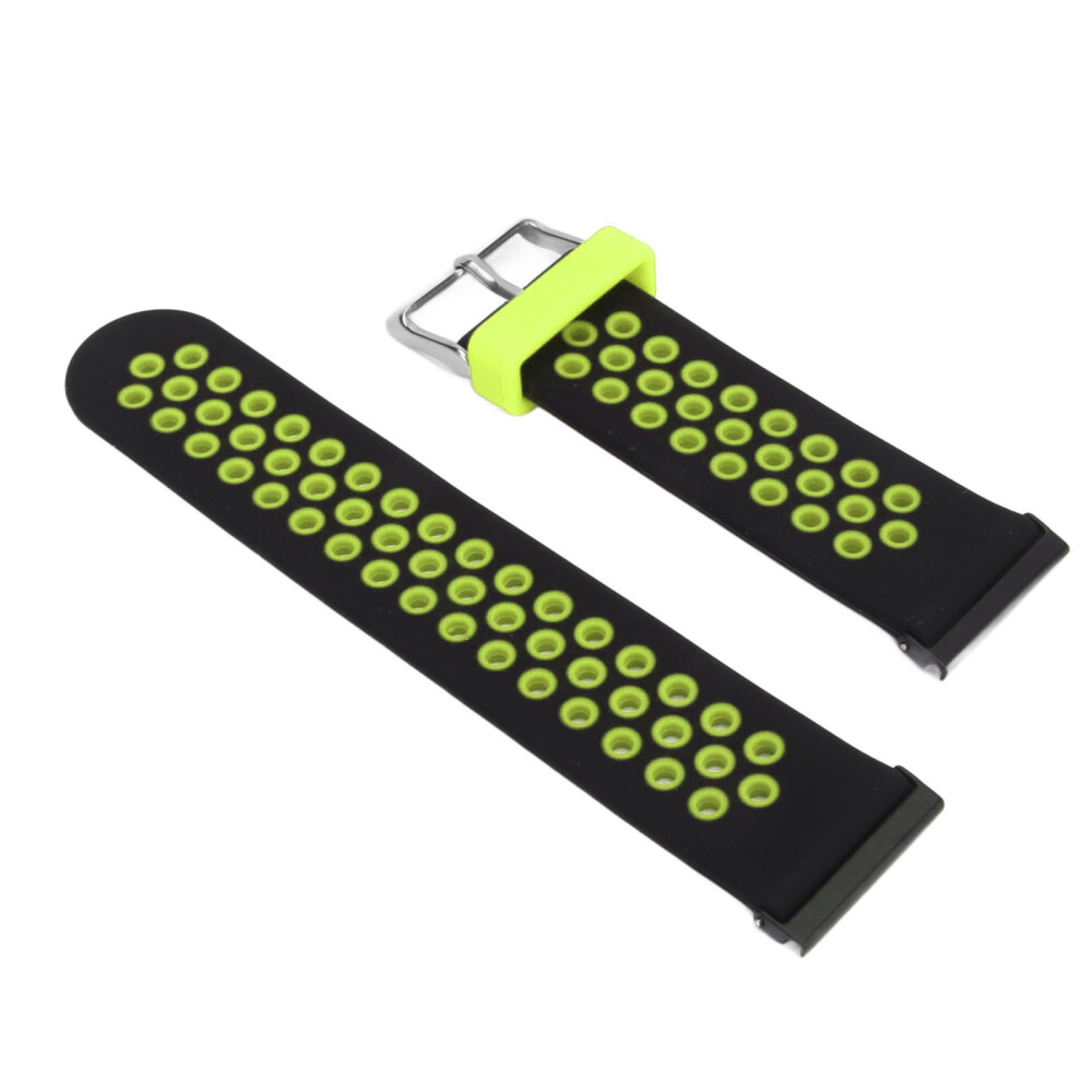 24Mm Silicone Replacement Watchband For Spartan Hr Baro Black Green Green,Black 4641388891802