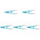 5Pcs Blue Ergonomic Cat Comb Compact Grooming Brush for Daily Use 2