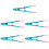 5Pcs Blue Ergonomic Cat Comb Compact Grooming Brush for Daily Use 6