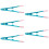 5Pcs Blue Ergonomic Cat Comb Compact Grooming Brush for Daily Use 11