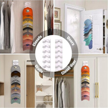 (White, 2pcs) Hat Organizer for Baseball Caps  Household Duck Hat Organiser for Closets Doors Marble Tiles