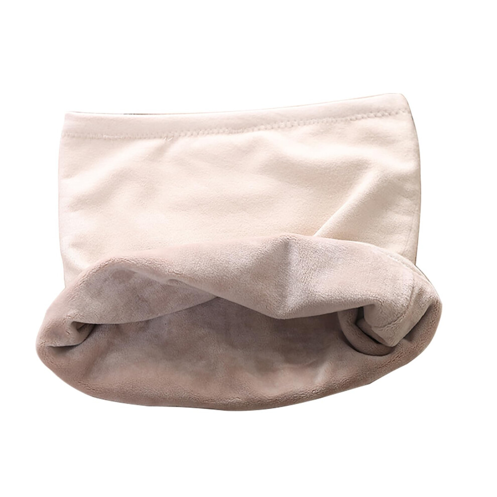 Beige Flannel Lumbar Support Belt Medium Size with Heat Therapy for Winter Back and Kidney Warmth