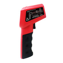 (Black Red) Non-contact Industrial Infrared Digital Thermometer Color Display Fast Temperature Measurement