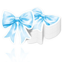 Party Napkins 50 Pack Blue Bow Design Disposable Guest Towels for Baby Shower and Party Decor