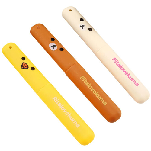 3 Pack Toothbrush Travel Case with Secure Snap Closure, Lightweight Holder for Camping