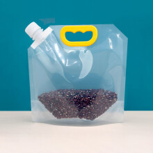(Increase your mouth) Storage Bag with Pour Spout Seal Multi Purpose Food Bag for Cereals Corns Grains Beans