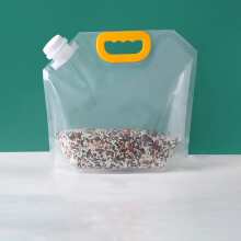 (5 Jins Big Mouth) Storage Bag with Pour Spout Seal Multi Purpose Food Bag for Cereals Corns Grains Beans